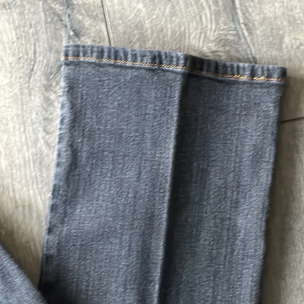 Soft Surroundings jeans, blue gray, dark denim size medium petite bikercore